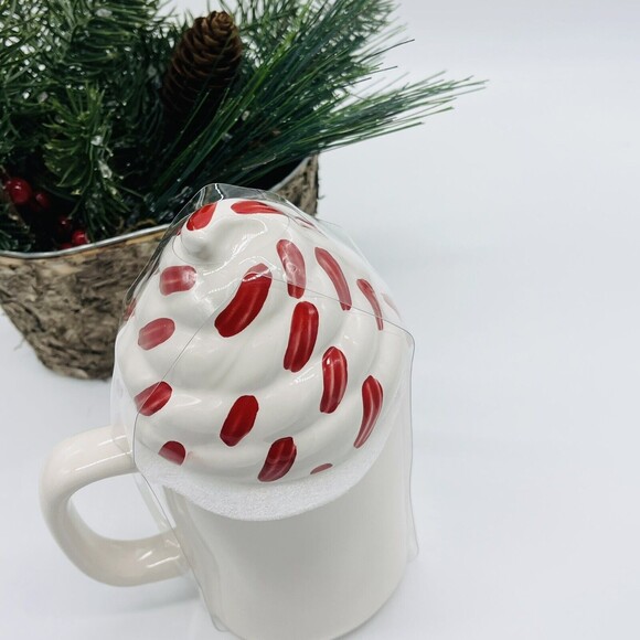 Rae Dunn HOT COCOA Whipped Cream Coffee Mug Topper Christmas Holiday New 2021 - Picture 4 of 9